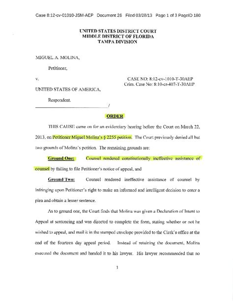 federal 2255 motion for inmates.